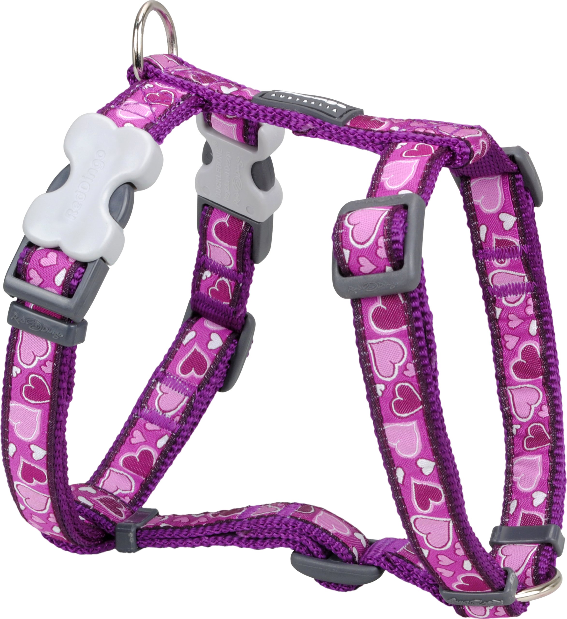 Red Dingo Diseño clásico de arnés para Perro, Morado Breezy Love, tamaño Mediano, 20 mm