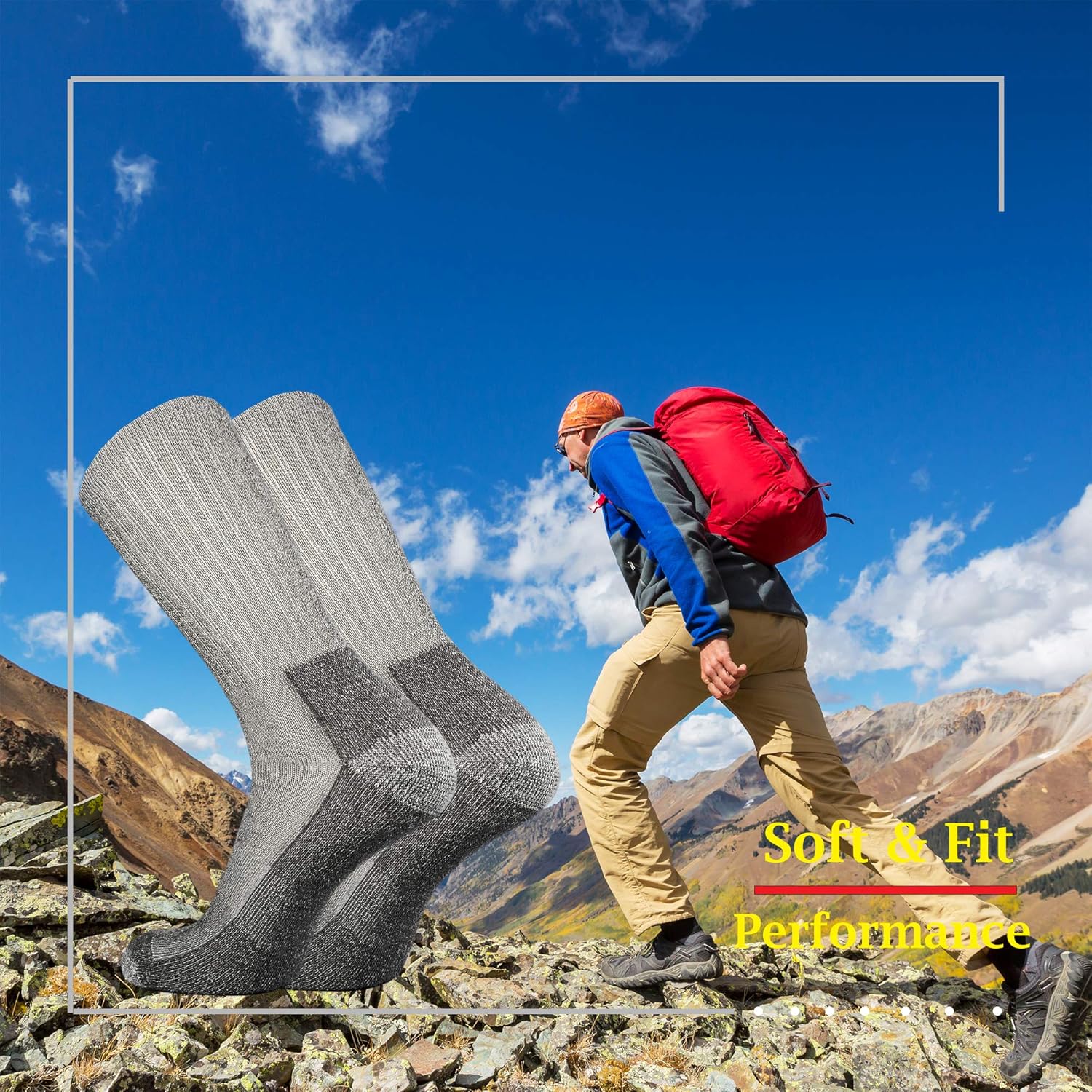 Ortis Merino Wool Moisture Wicking Outdoor Hiking Cushion