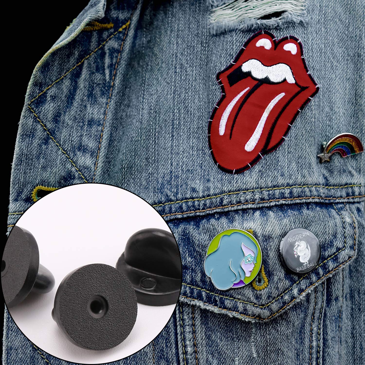 100 Spille A Farfalla In Plastica Trasparente – Fermo Per Spille Da Bavero E Accessori Gioielli Fai Da Te