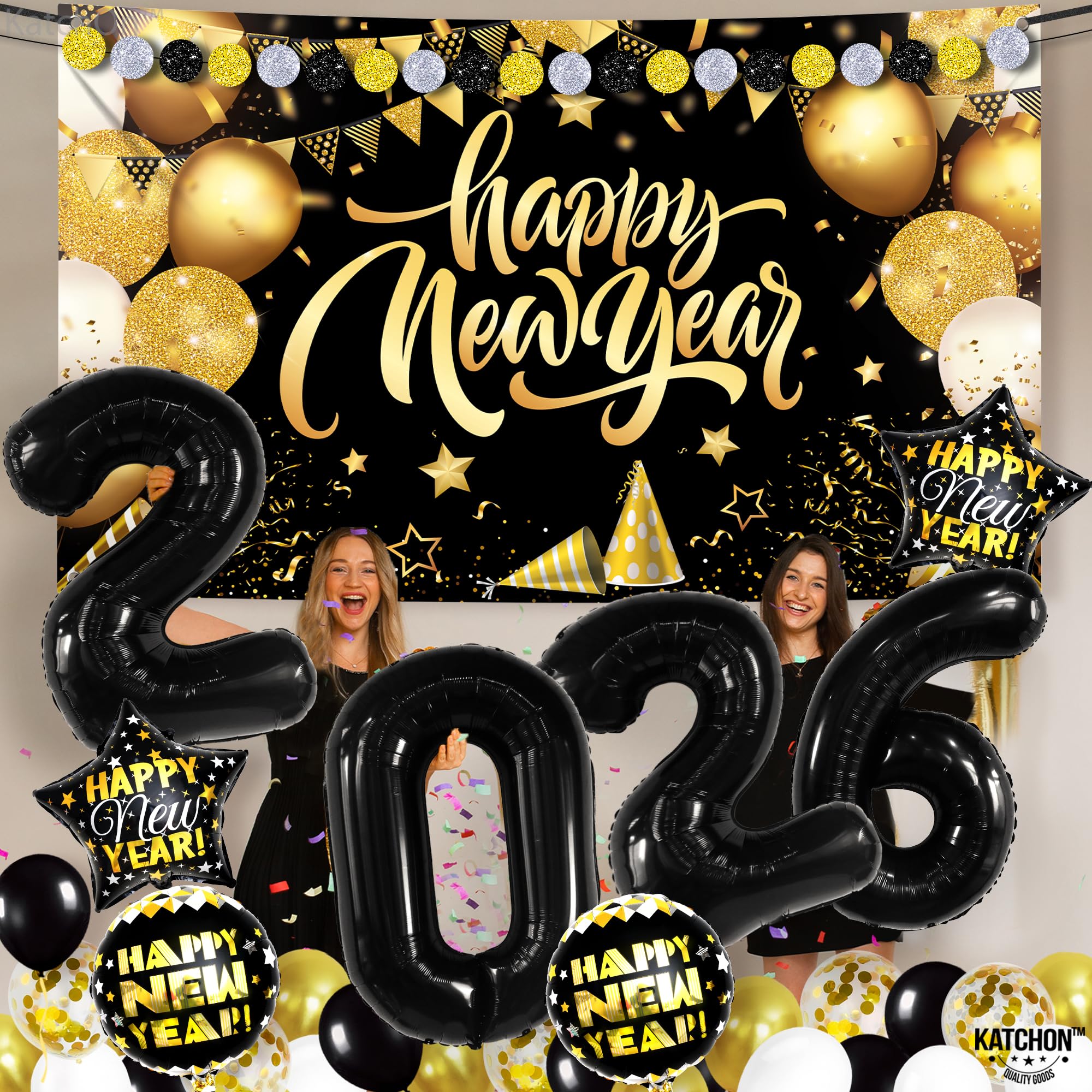 Amazon | Happy New Year 2024 バルーンセット付き | 風船・バルーン