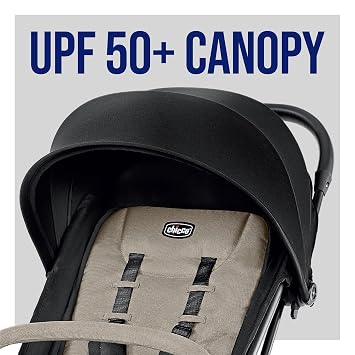 Chicco Urbino Compact Umbrella Stroller, Quick-Fold, Lightweight, 50 lb | Travel size toddler stroller, 5 lbs, UPF 50+ canopy, 5-point harness, all-wheel suspension, 2 cup holders, Olive/Green
