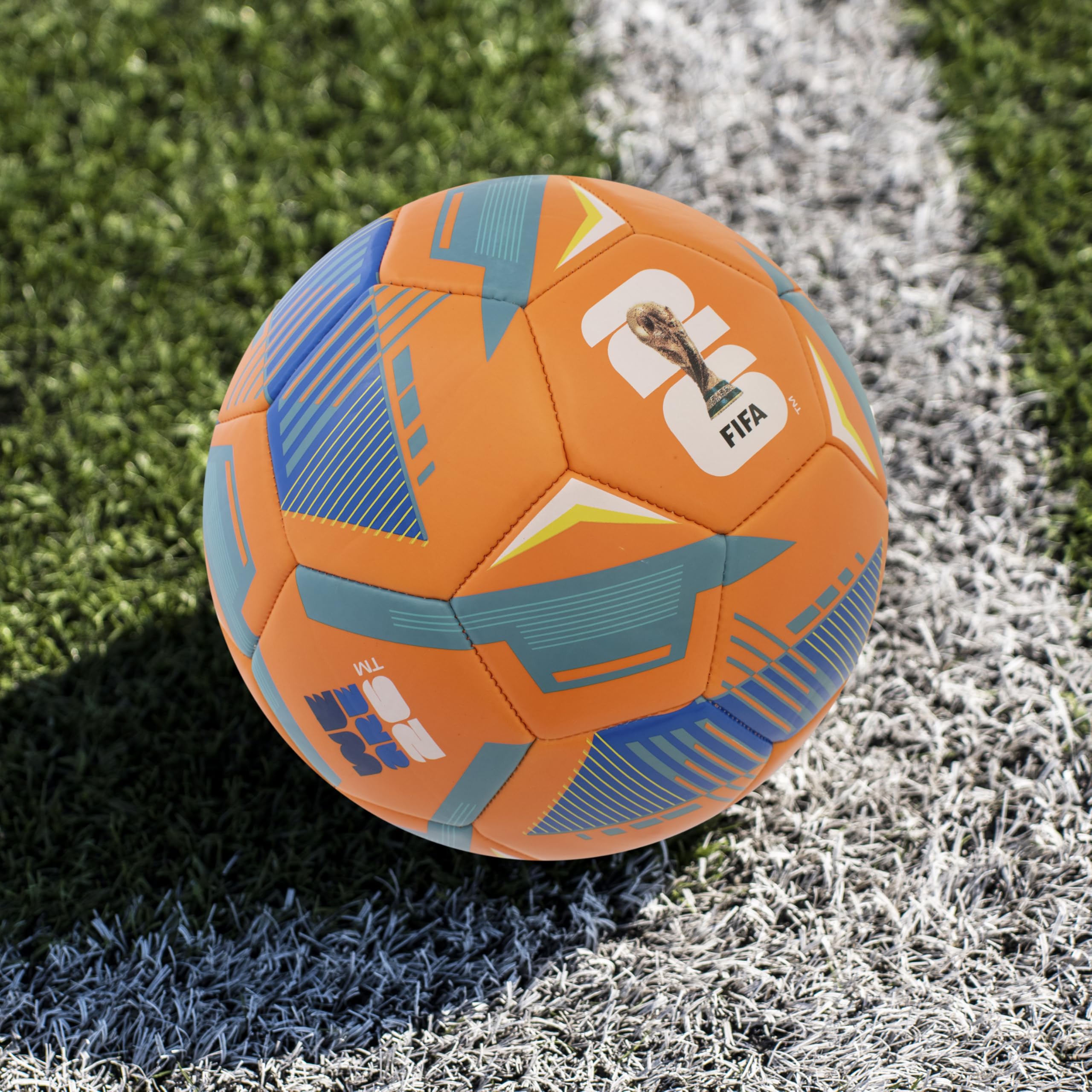 Hy-Pro Officially Licensed FIFA World Cup 2026 Size 5 Reflex Football - Training Ball with Trophy Design & Host Nations Graphics, Football Gifts for Boys - FIFA World Cup 2026 Design, Orange — view 4