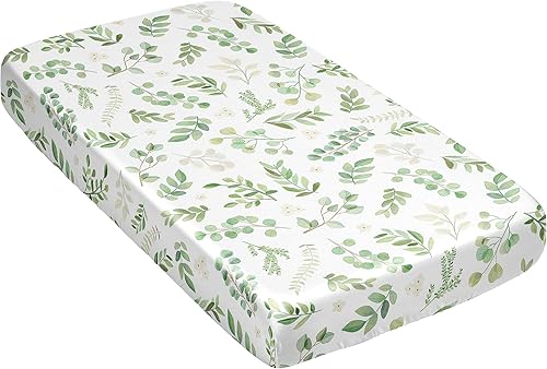 Miniatura 3 de Sweet Jojo Designs Verde Boho Floral Leaf Boy Girl Género Neutral Unisex Bebé Satén Sábana bajera Cuna Bebé Recién Nacido Guardería Cama Cama Niño