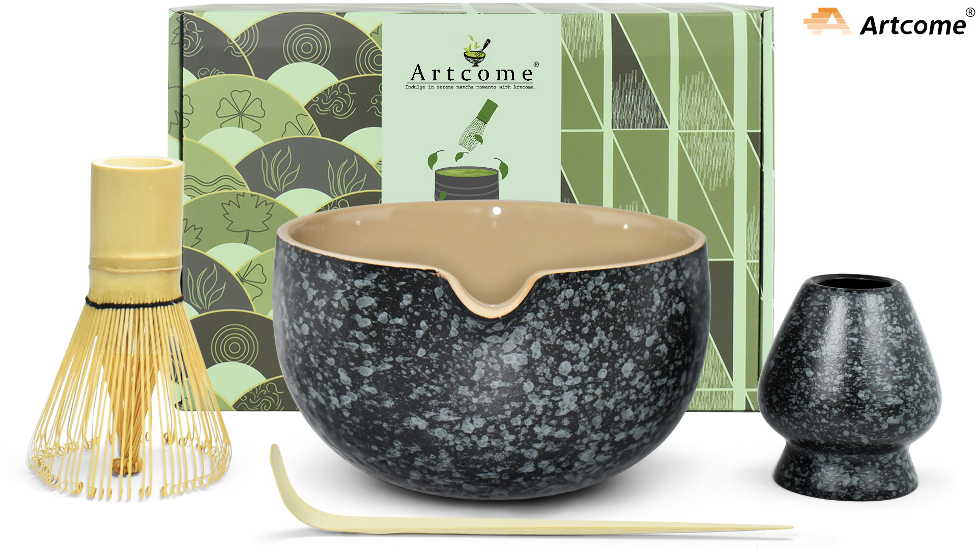 Amazon.com: Artcome Vintage Matcha Tea Set – 20.2oz Handmade