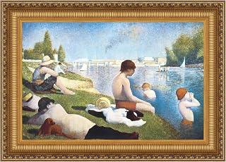 Design Toscano "Bathing at Asnieres, 1883" Canvas Replica Painting, Medium