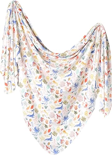 Copper Pearl Manta grande de punto premium para bebé, manta de recepción náutica