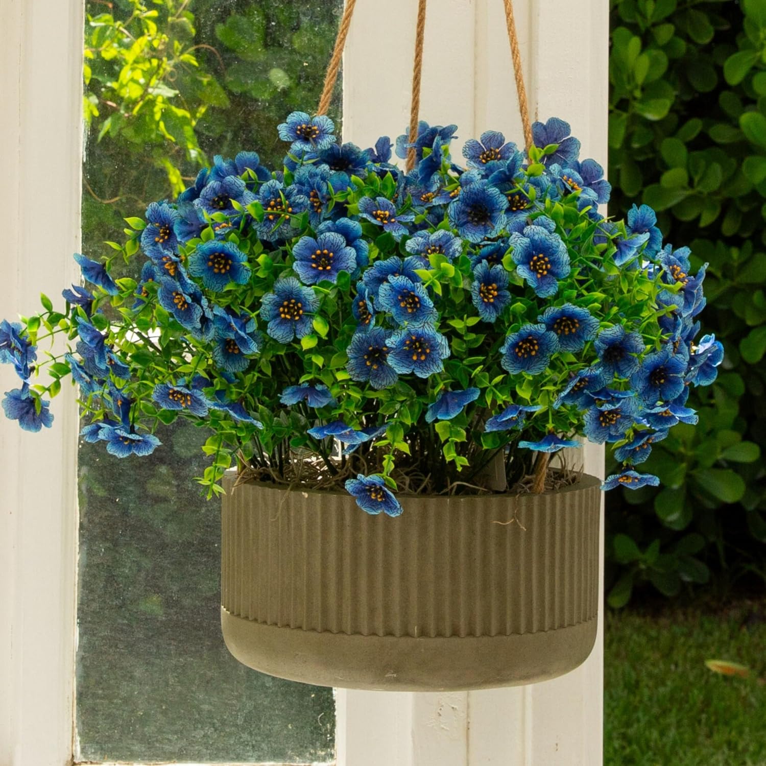 Nearly Natural 13in. UV Resistant Artificial Daisy Bush (Indoor/Outdoor) - Set of 12