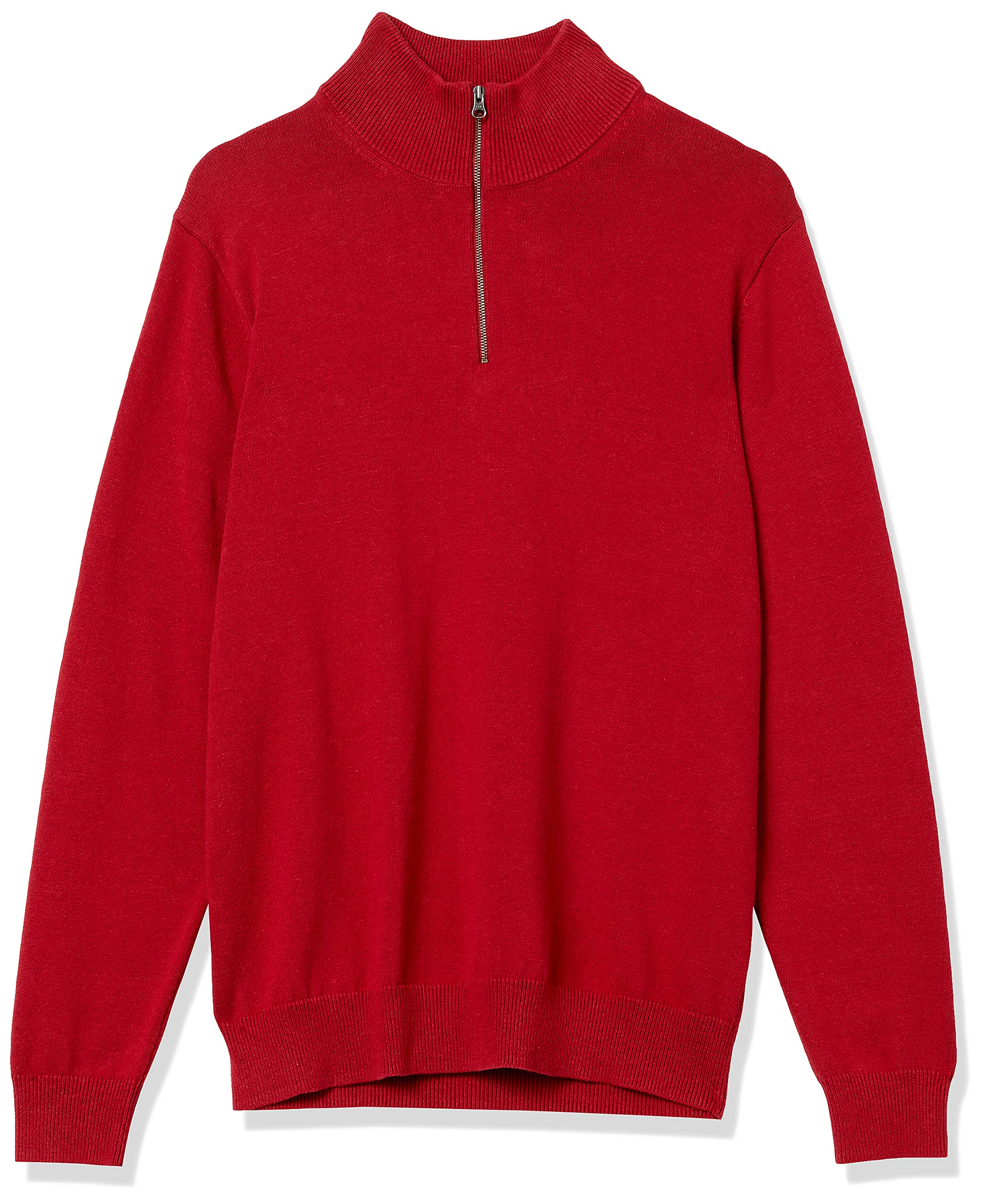 Amazon Essentials Herren Pullover mit Viertelreißverschluss aus 100% Baumwolle