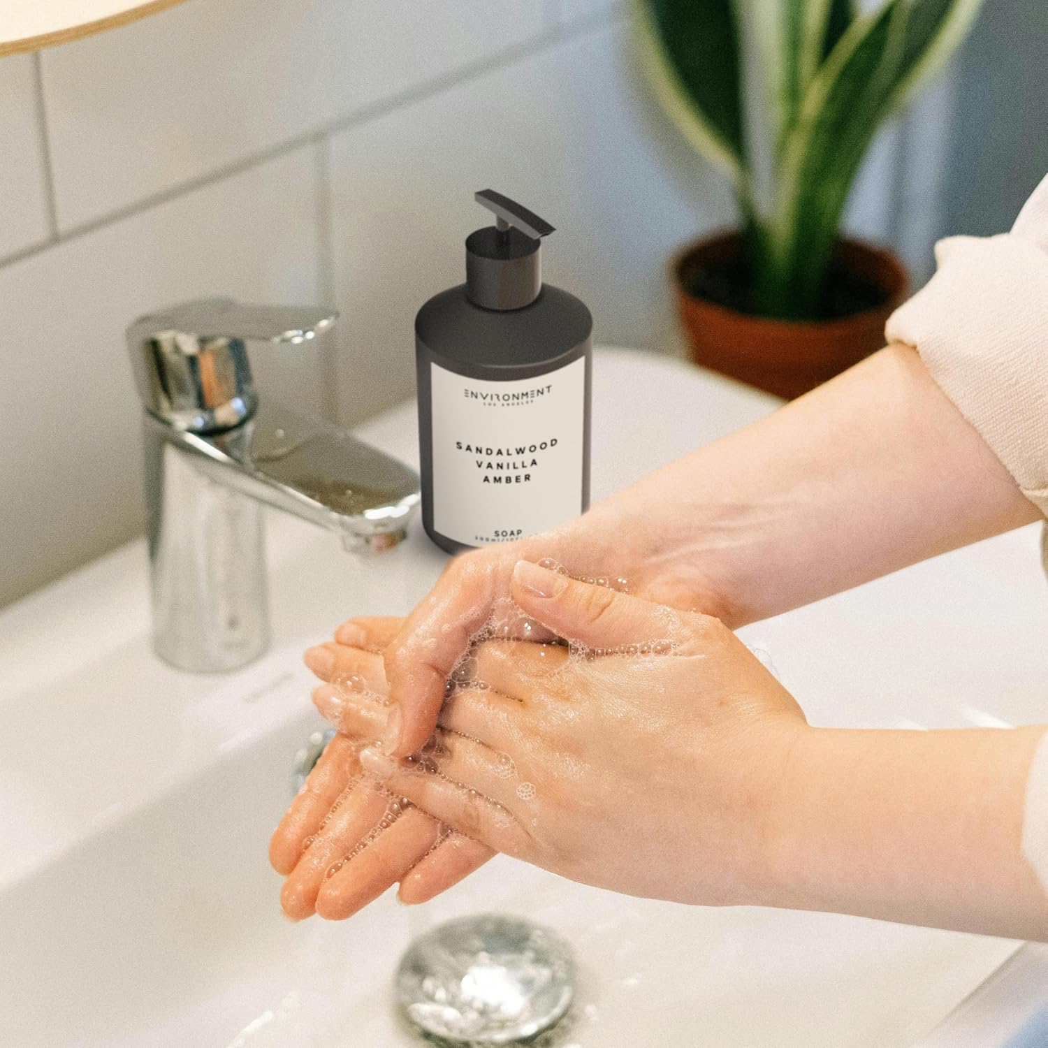 ENVIRONMENT Inspired by 5-Star Resort HCS Hand Soap, 300ml Luxury Liquid Soap (Sandalwood | Vanilla | Amber) Home Essentials, Kitchen & Bathroom Soap, Hand Wash, Vegan & Cruelty-Free