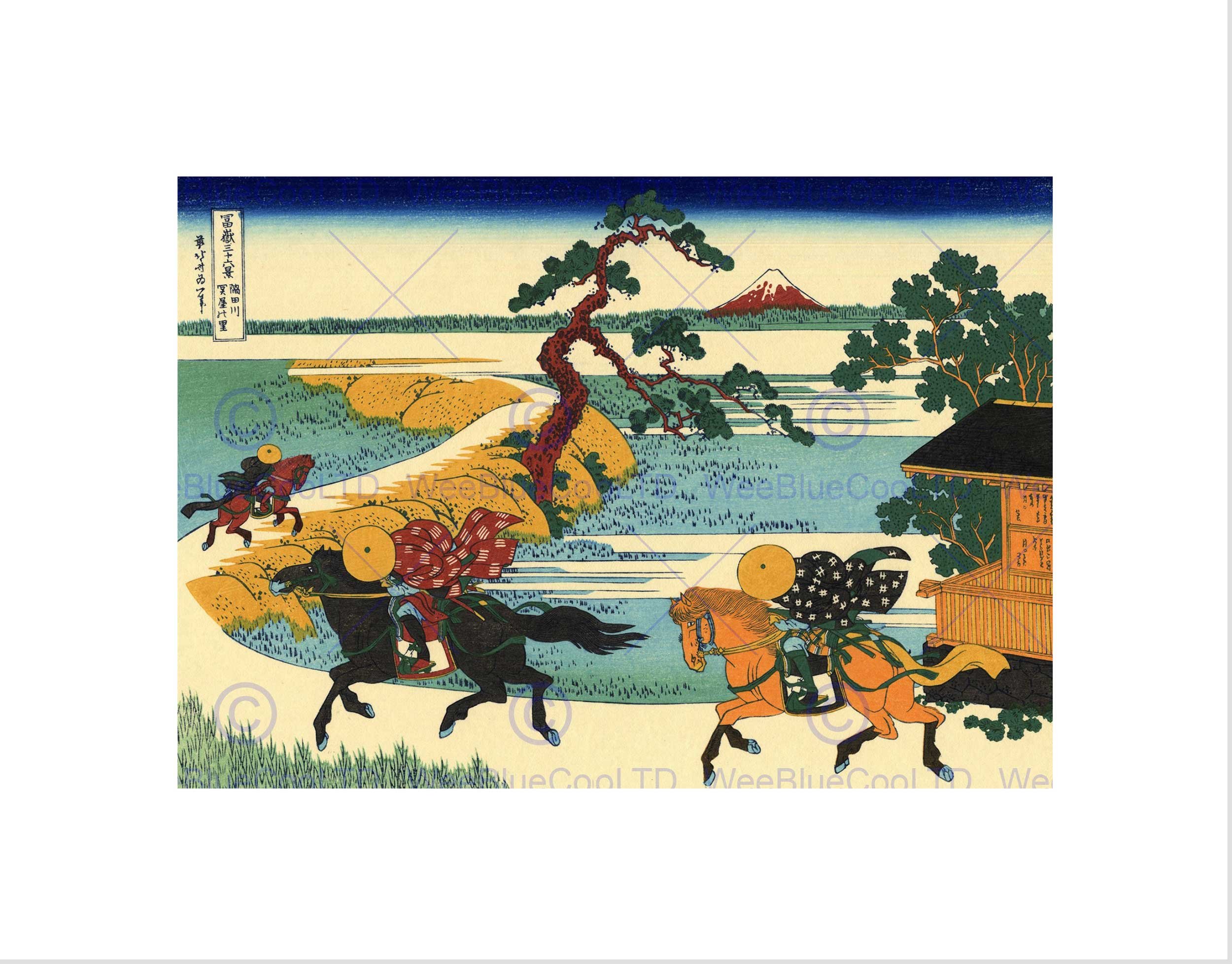 Wee Blue Coo Katsushika Hokusai Thirty Six Views Of Mount Fuji Wall Art Print