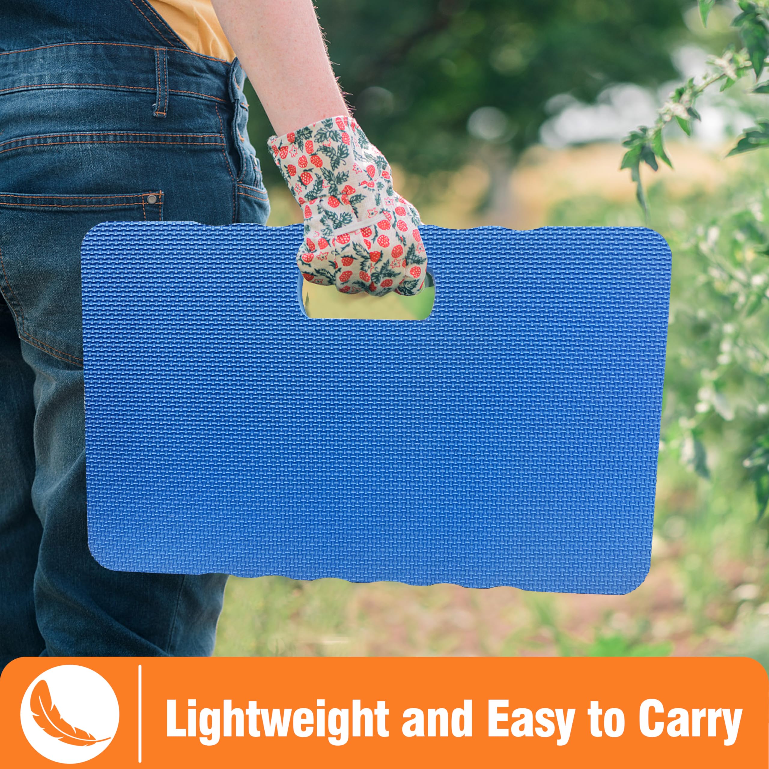 Gardzen 3er-Pack Garten-Kniepolster – für Gartenarbeit, Babybad, Yoga, Pilates, Training, 45,7 x 27,9 x 2,5 cm, Blau