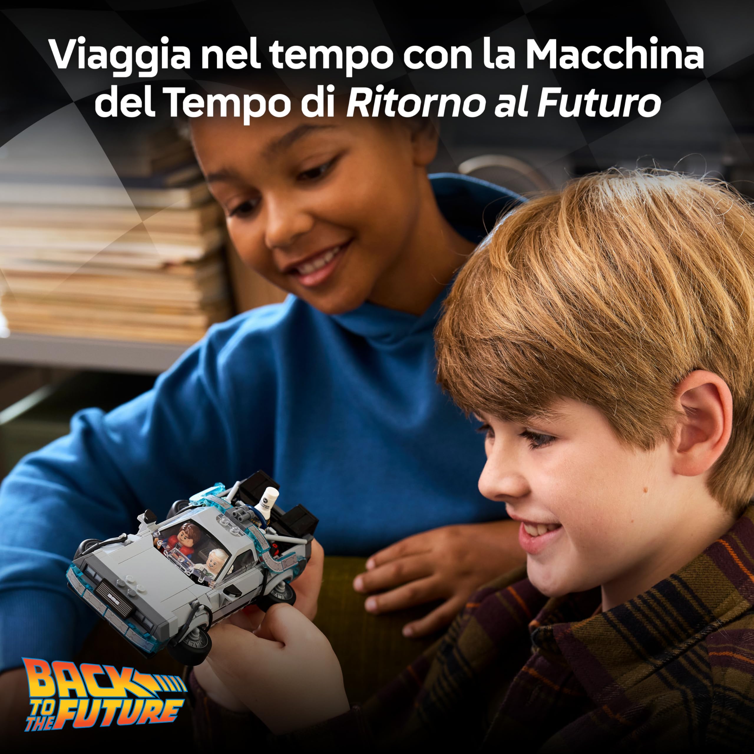 LEGO Speed Champions Macchina del Tempo di Ritorno al Futuro Giocattolo - Kit Modellino di Auto con Minifigure di Doc Brown e Marty McFly - Regalo per Bambini, Bambine e Fan del Film da 9 Anni - 77256