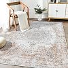 jinchan Runner Rug 2x5 Washable Hallway Rug Vintage Traditional Floor Cover Thin Taupe Multi Distressed Floral Indoor Mat for Kitchen Bathroom Bedroom Living Room