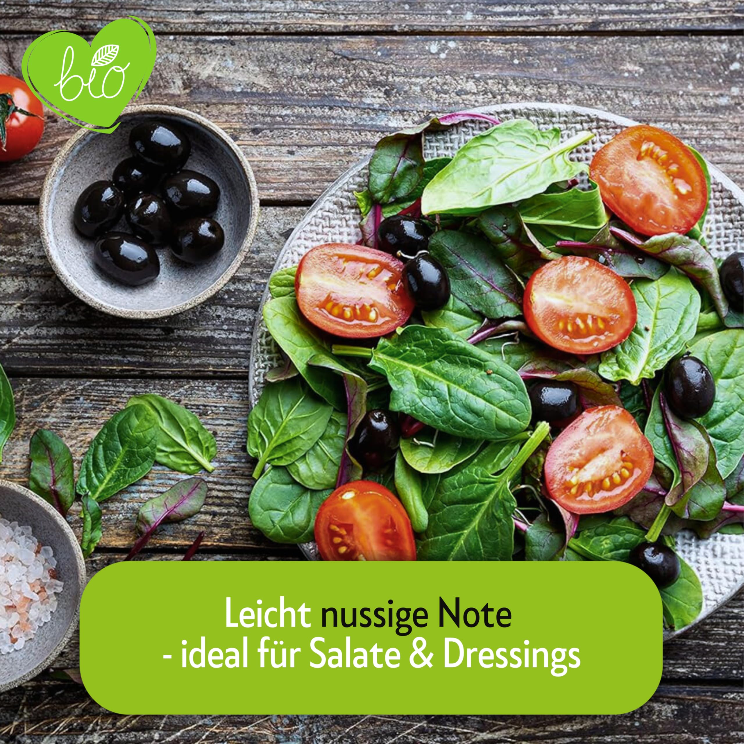 CatCup BIO Speise-, Brat- & Salatöl High Oleic EXZELLENT - Premium Sonnenblumenöl - Neutrales Bratöl & Speiseöl aus Bayern - Kaltgepresstes Öl zum Braten, Backen & Frittieren (1L)