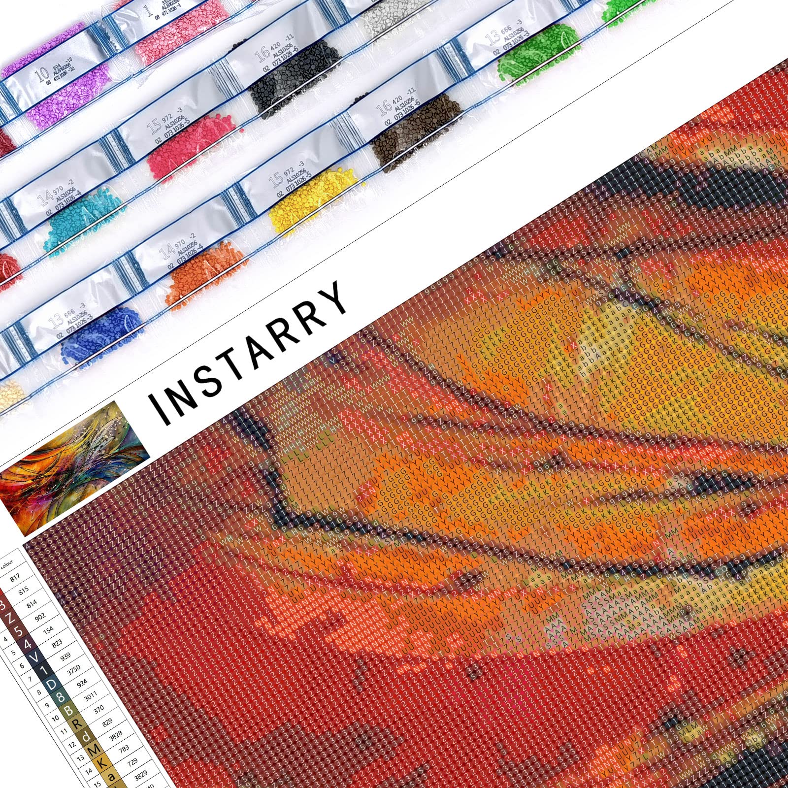 Instarry Fai da Te 5D Kit Diamond Painting Quadri Grandi Dimensioni Pittura Astratta Moderna Pittura Diamante Artigianato per Decorazioni Murali 120x60 cm