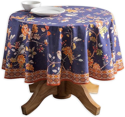 Miniatura 1 de Maison d' Hermine Mantel 100% algodón para mesas redondas de cocina, comedor, fiestas, bodas, Acción de GraciasNavidad (69 pulgadas de diámetro),