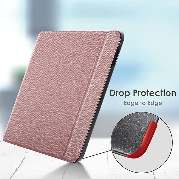 Forefront Cases Étui pour Kobo Sage (Modèle: 2021) - Mince et Léger, Fonction Automatique Veille/Réveil Intelligente Étui, Coque (Housse) de Protection pour Kobo Sage - Or Rose - 5