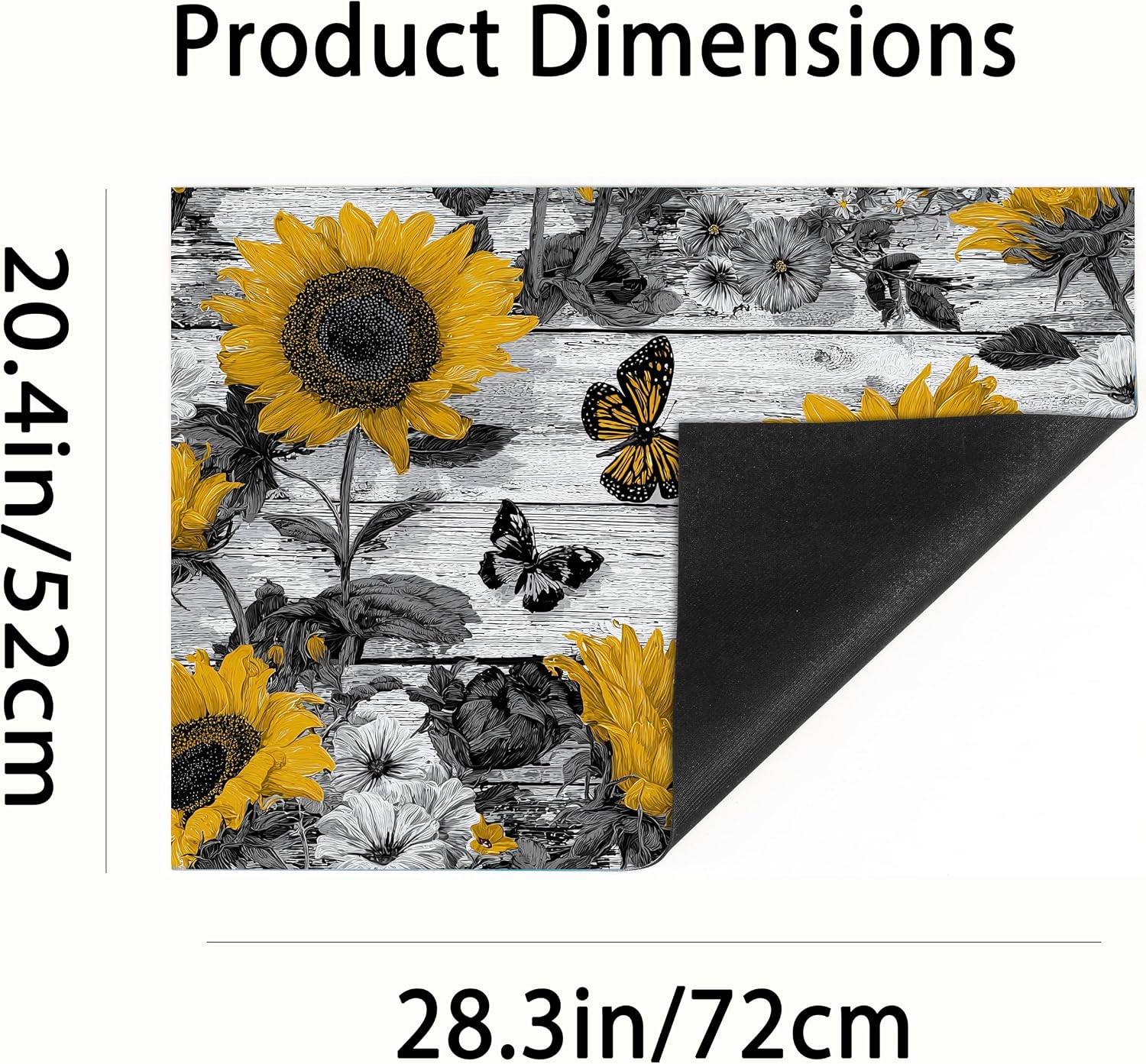 Stove Top Covers for Electric Stove, Stain-Resistant Stove Shield, Wipeable Countertop Protector, Multi-Use Appliance Pad, 28.3 x 20.5 Inches, Sunflower Rustic Farmhouse Decor (Sunflower & Butterfly)