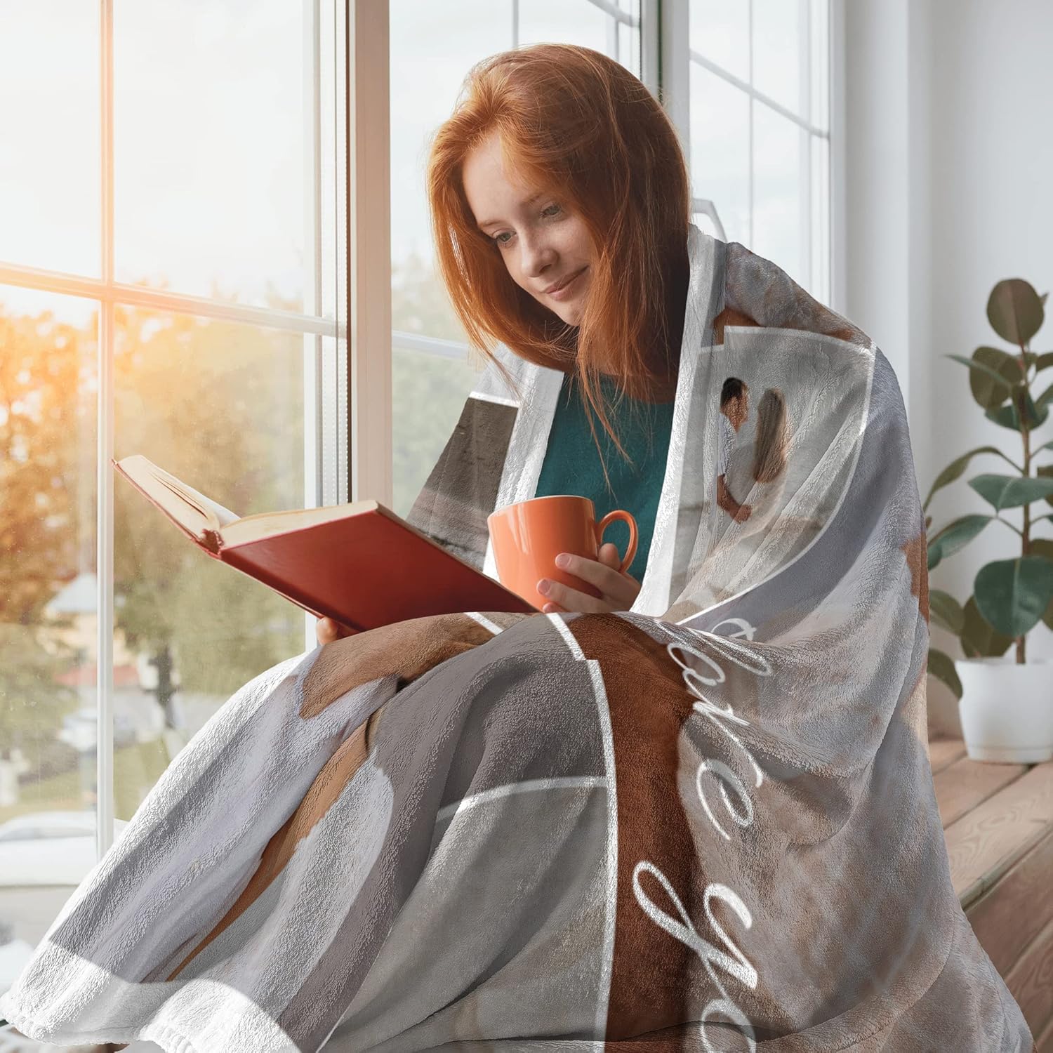 Youltar Custom Blanket with Text Picture Collage Customized Throw Blankets, Birthday Anniversary Wedding Personalized Halloween Christmas Couples Gifts for Boyfriend Girlfriend Photo9 50"×70"