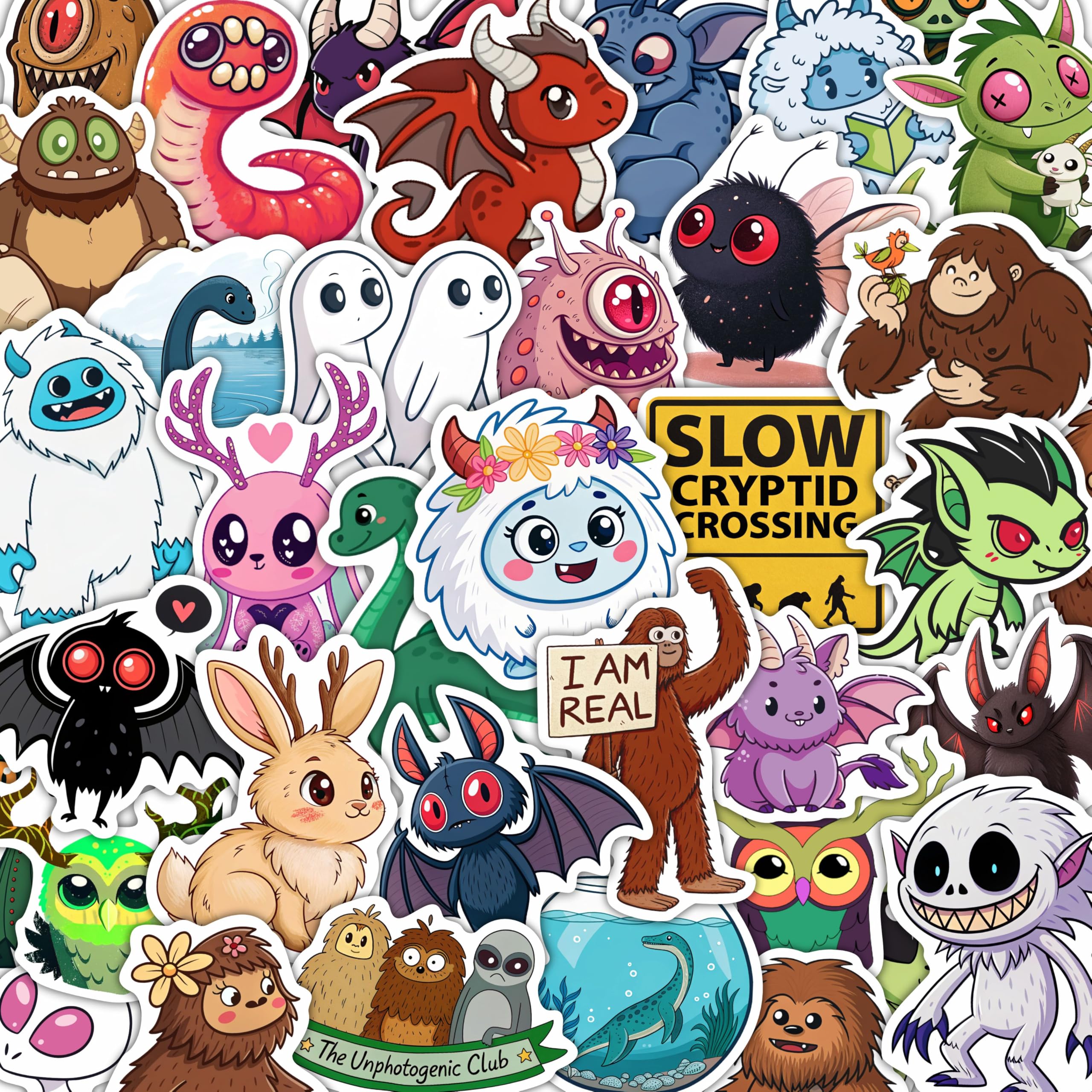 Autocollants imperméables Cryptid stickers anti-rayures pour relooker vos vieux objets