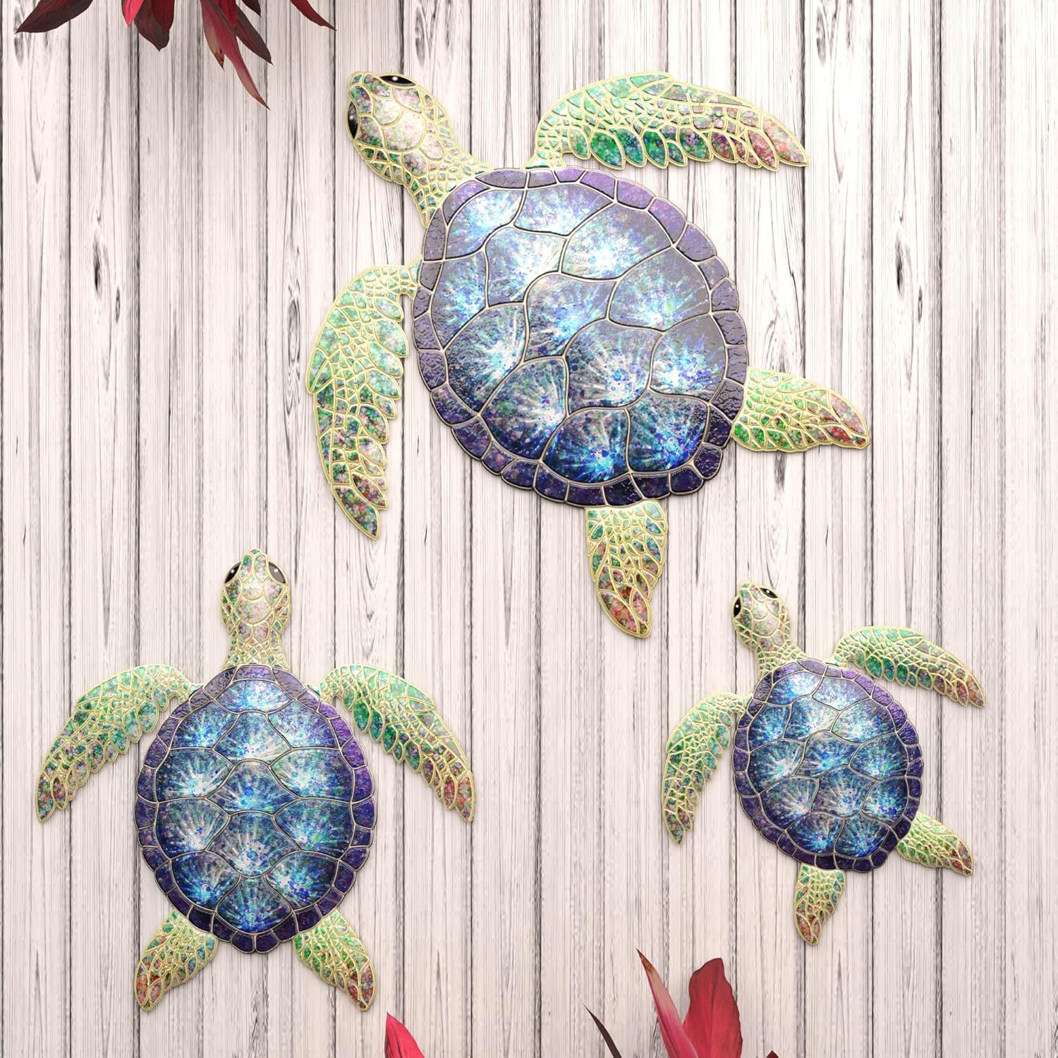 UXZCVIO Metal turtle wall decoration outdoor and indoor navigation hanging sculptures gardens swimming pools terraces balconies hedge kitchens or bathrooms