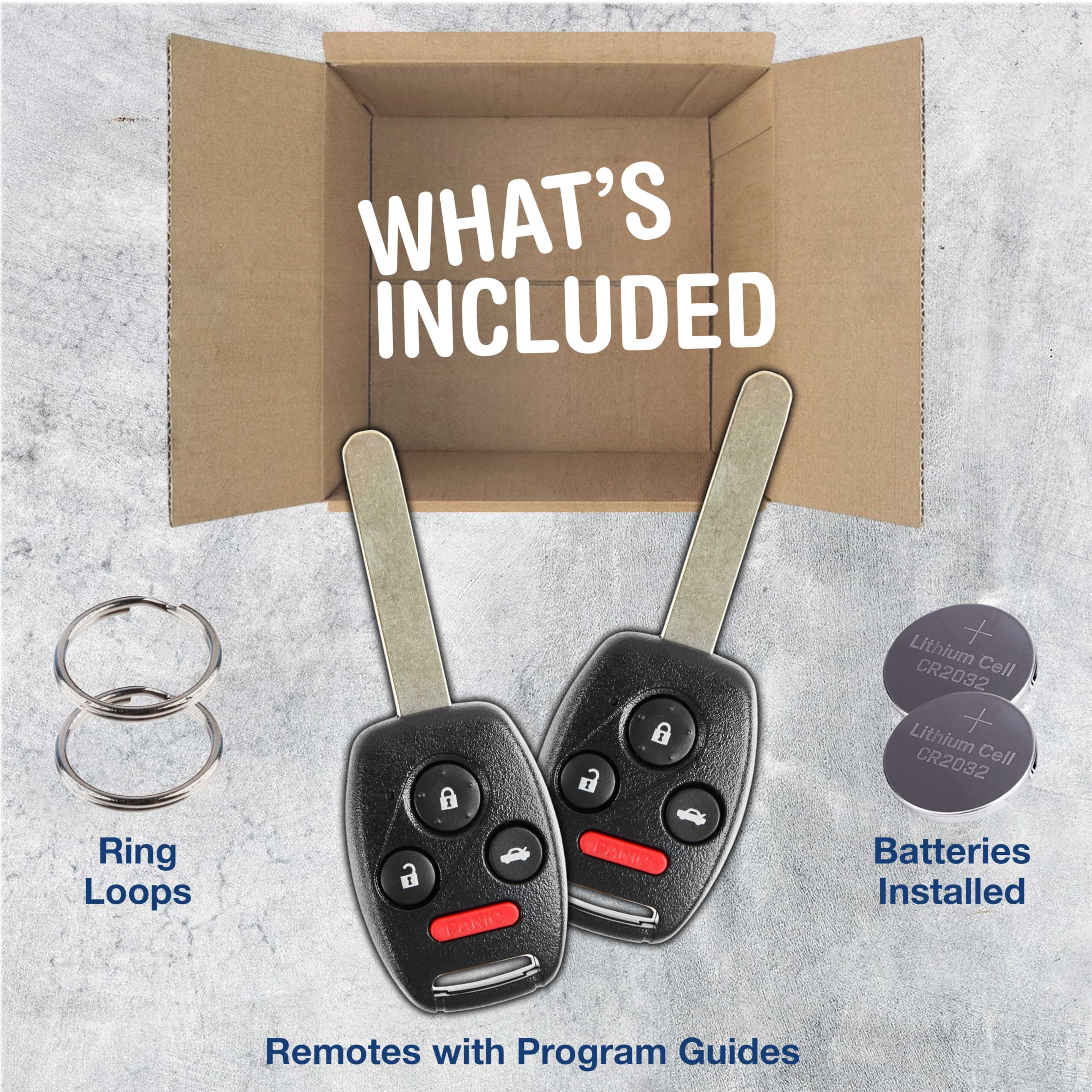 2 For 08 2009 2010 2011 2012 Honda Accord Coupe Non OEM Keyless Remote Key Fob - Foto 12