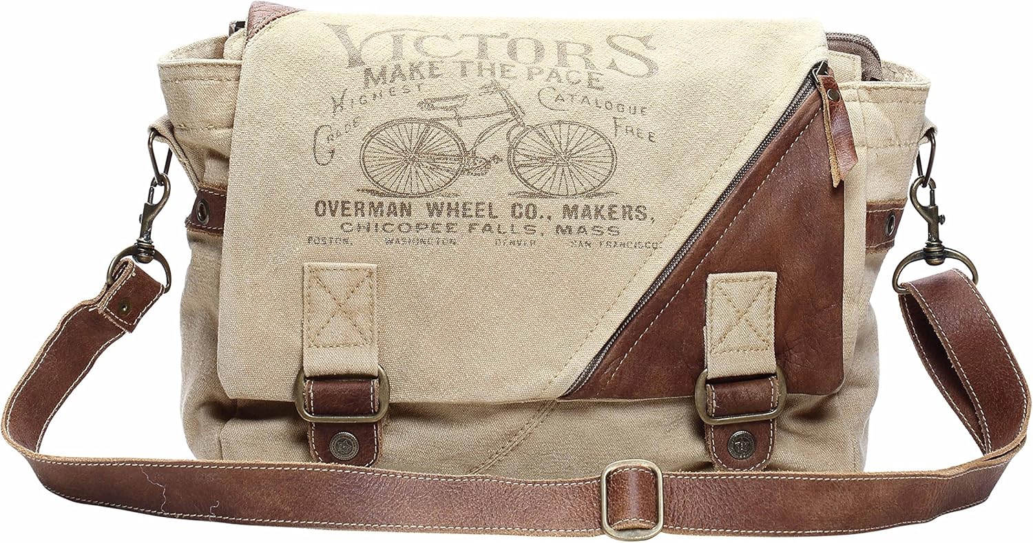 Myra Bag Victors Upcycled Canvas Messenger Bag S-1132