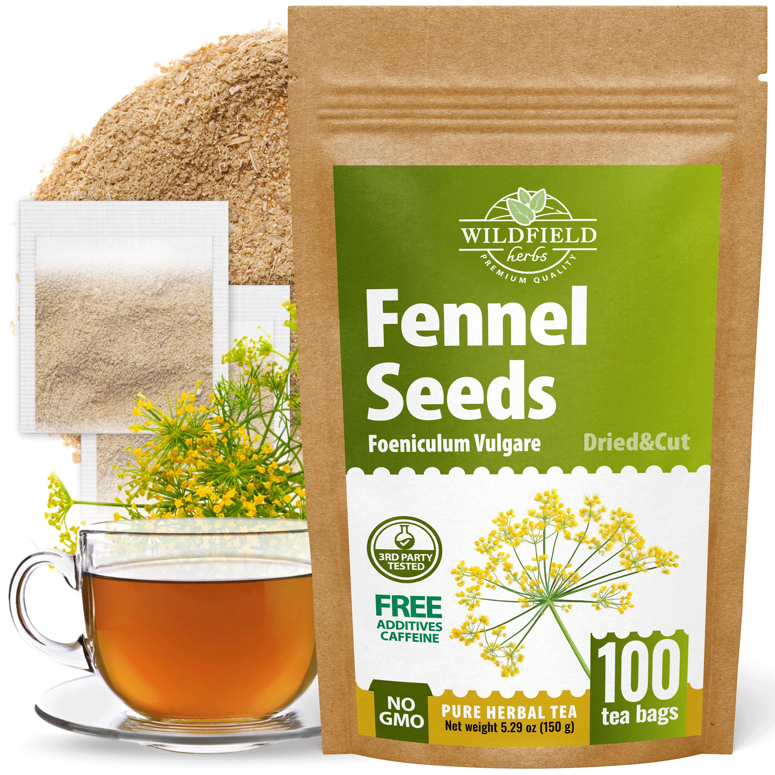Amazon.com : 100 Bags Fennel Tea Fennel Seed Tea Herbal