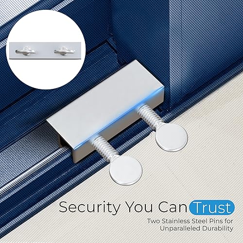 Miniatura 3 de Cerraduras corredizas de seguridad para riel de 316-38 pulgadas, paquete de 10 topes de aluminio para ventanas correderas con forro de vinilo,