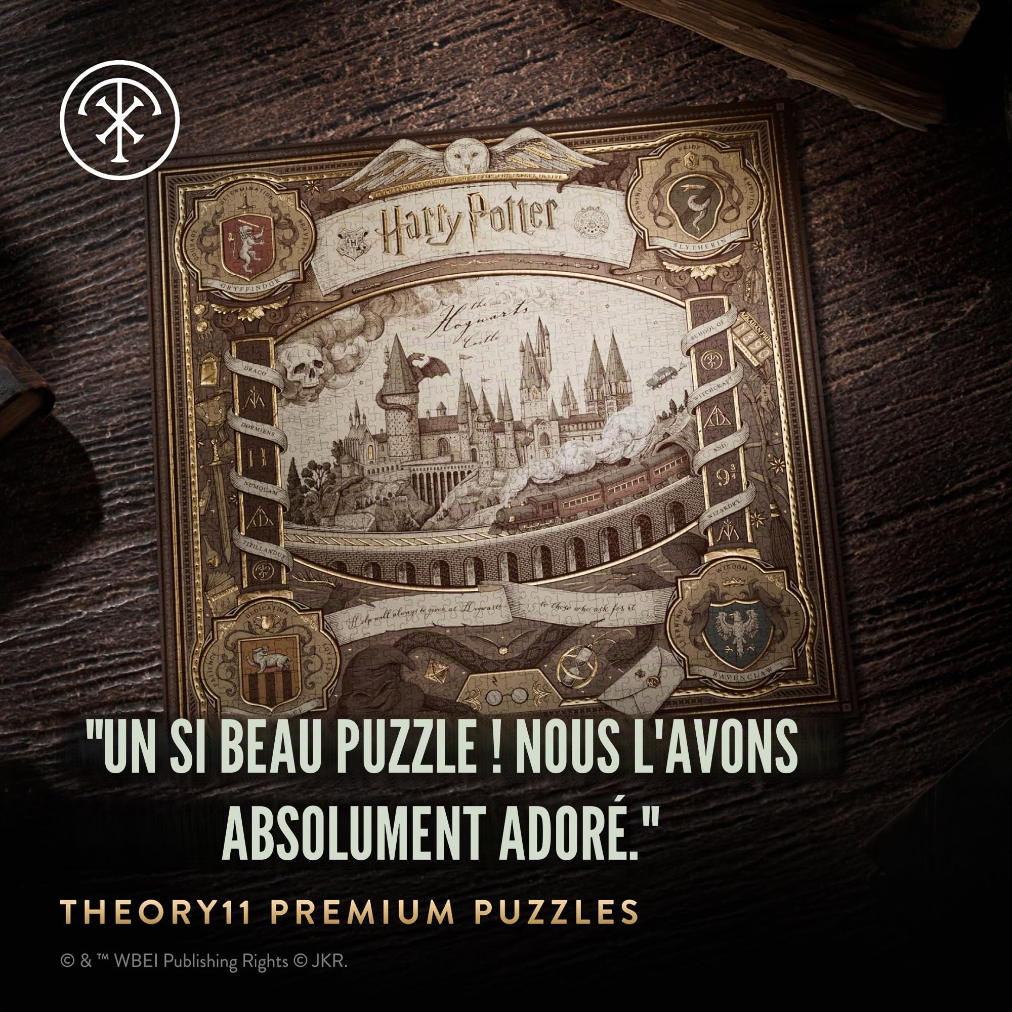 Theory11 Puzzle Harry Potter – 1 000 Pièces – Marchandises et Objets de Collection sous Licence Officielle – Ajustement précis et qualité supérieure – Puzzle intermédiaire