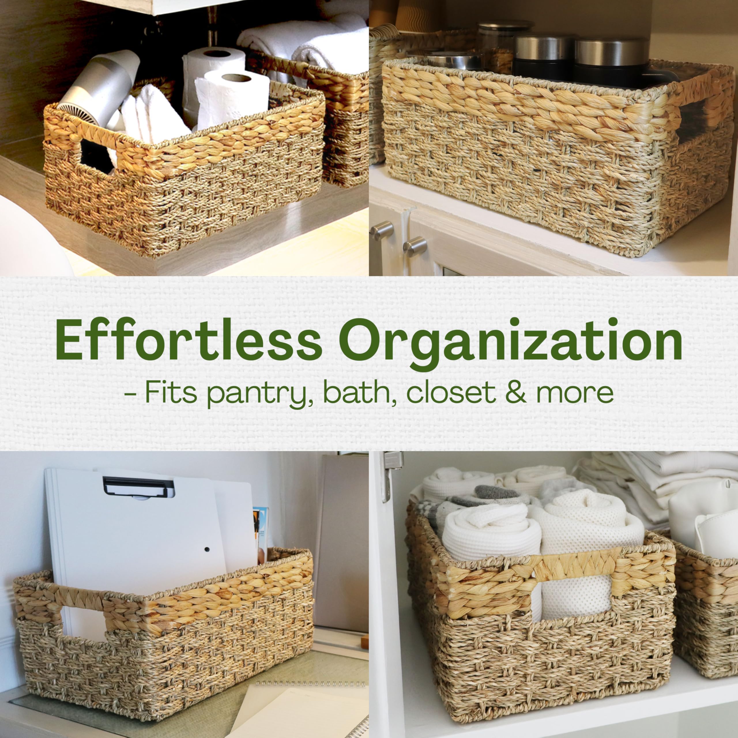 CIYODO Rattan Aufbewahrungskorb Mit Deckel | Gewebter Weidenkorb 27x25x20cm | Naturholz Deko