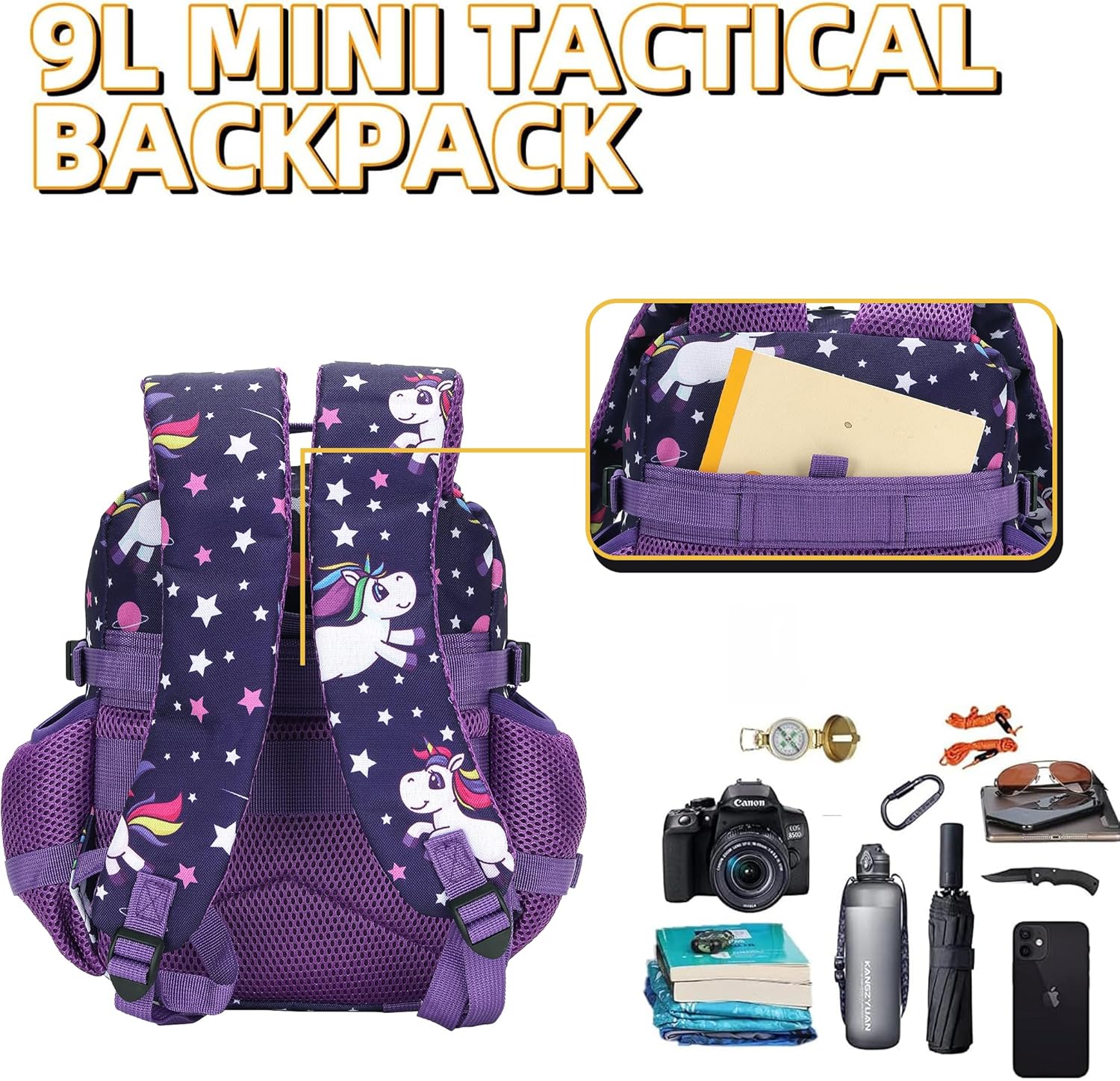 9L Mini Tactical Backpack for Men and Women Tactical Backpack Small for Hiking Small Tactical Bag Fitness Pack - Image 6