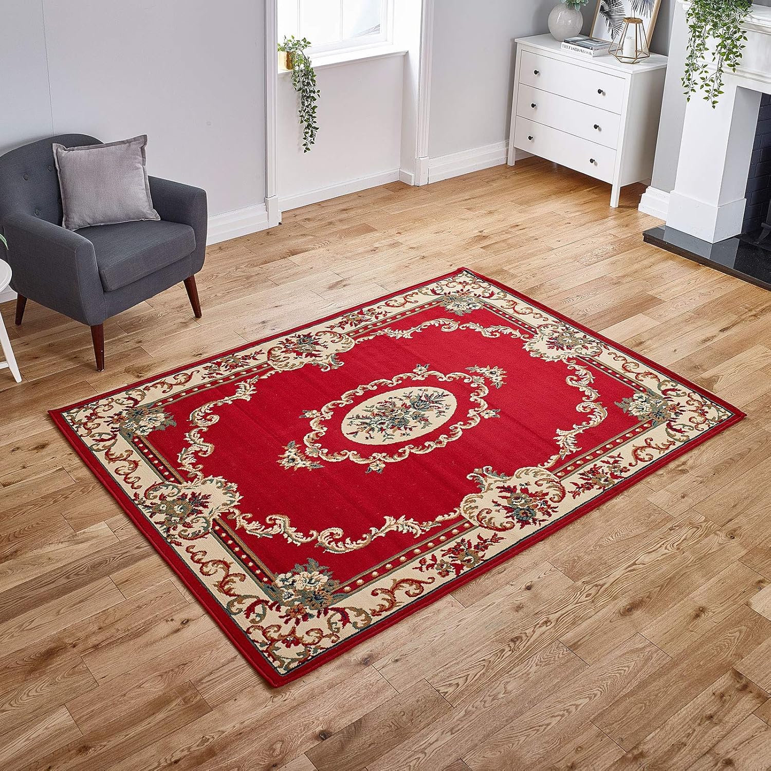 Taj Traditional Floral Classic Small Rug For Bedroom Hallway Living