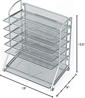 Vista 7 de SimpleHouseware - Bandeja organizadora para documentos de escritorio con 6 bandejas