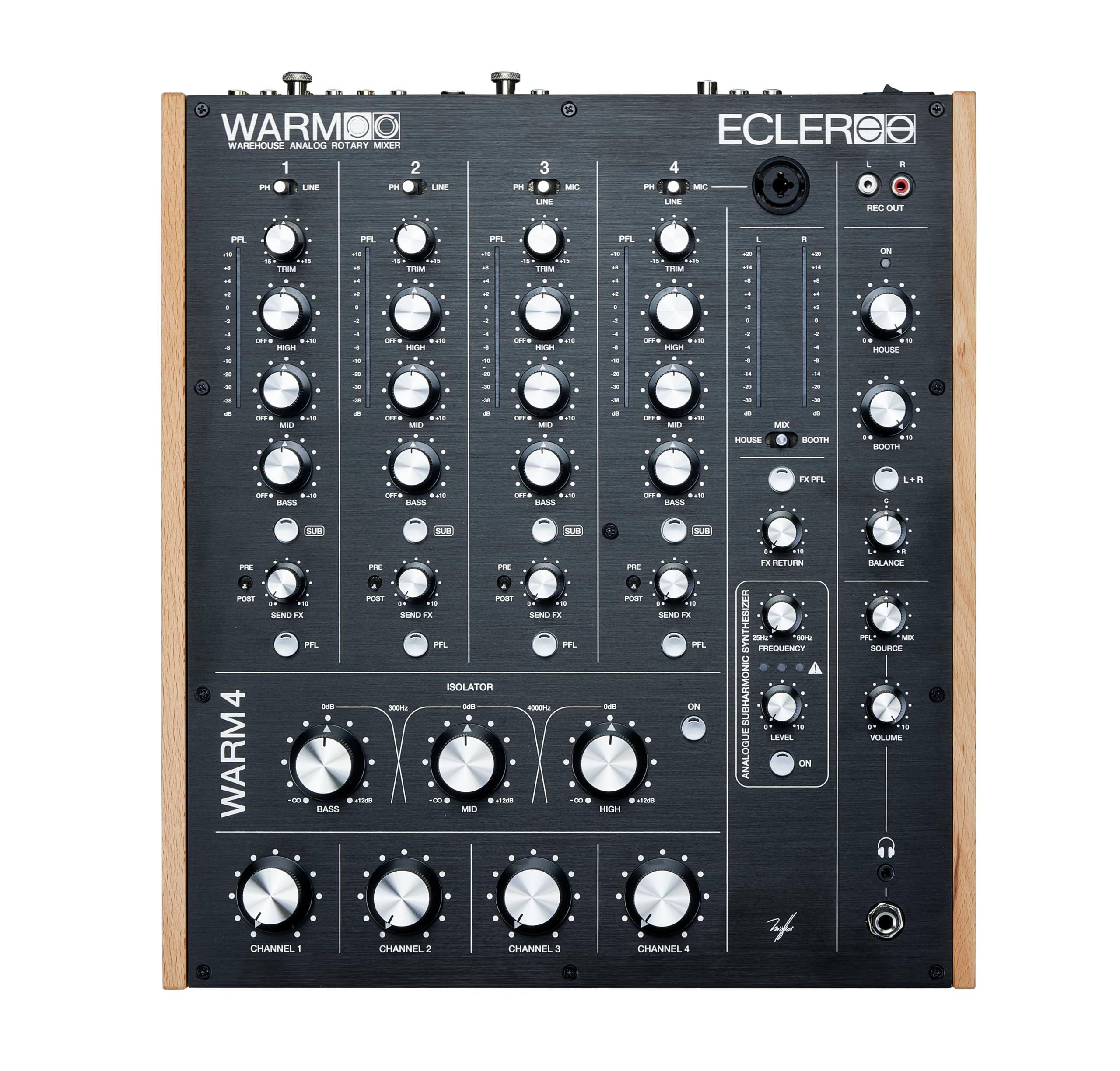 Ecler Warm4 - Frullatore Rotary DJ a 4 canali