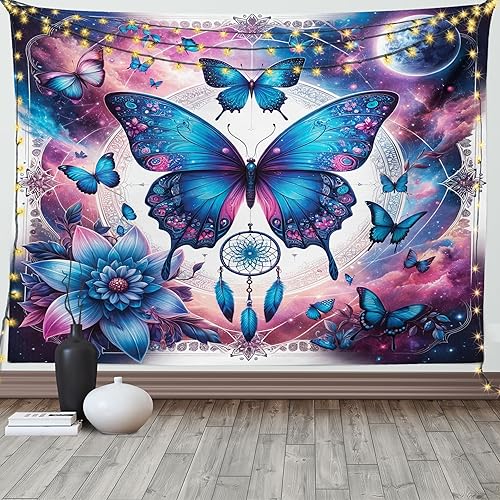 Miniatura 50 de Ambesonne Tapiz indie, estilo moderno de Memphis de los años ochenta, geométrico, abstracto, colorido, diseño de puntos, funky, para colgar en la