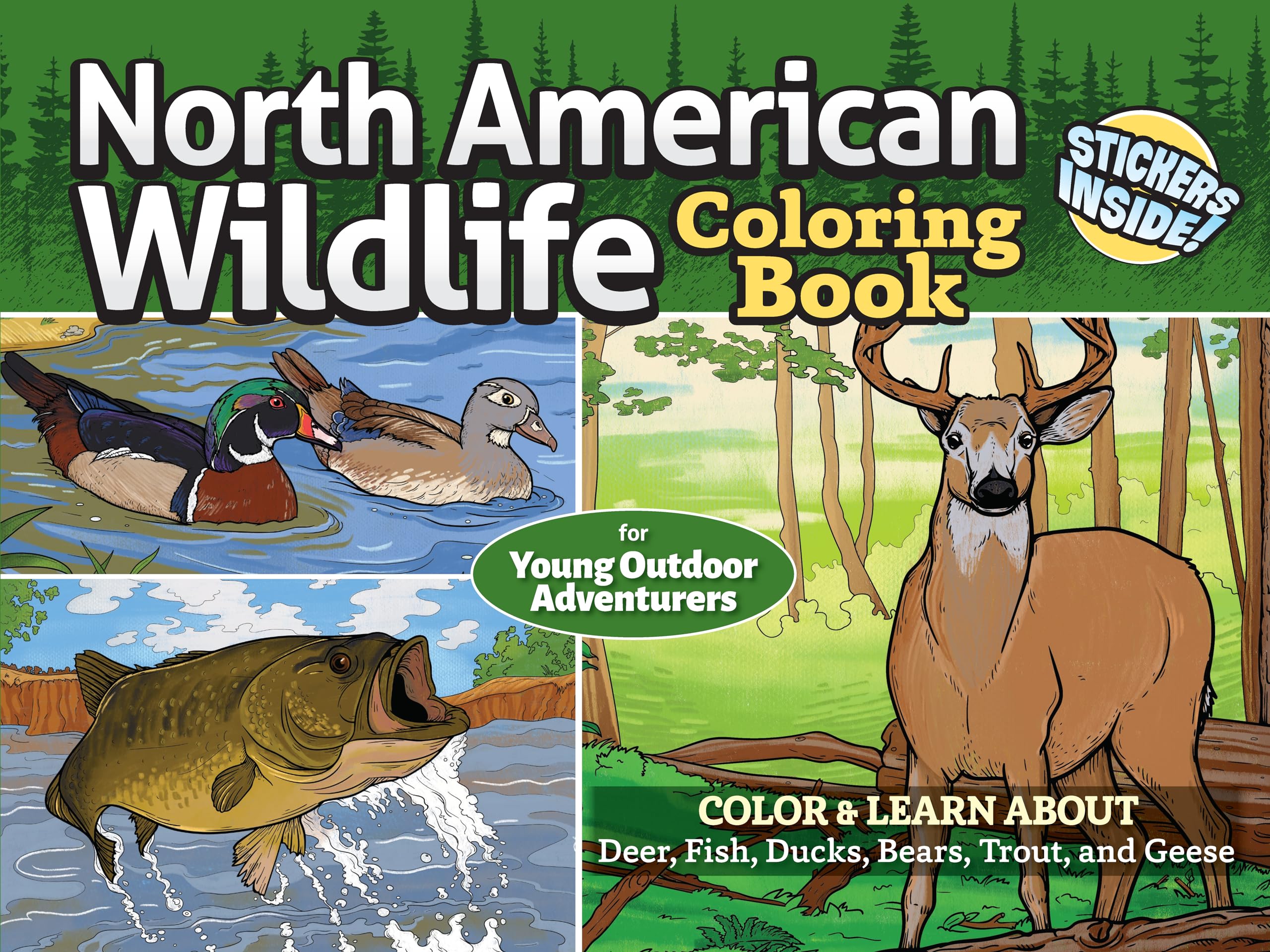 North American Wildlife Coloring Book for Young Outdoor Adventurers: Color & Learn about Deer ...