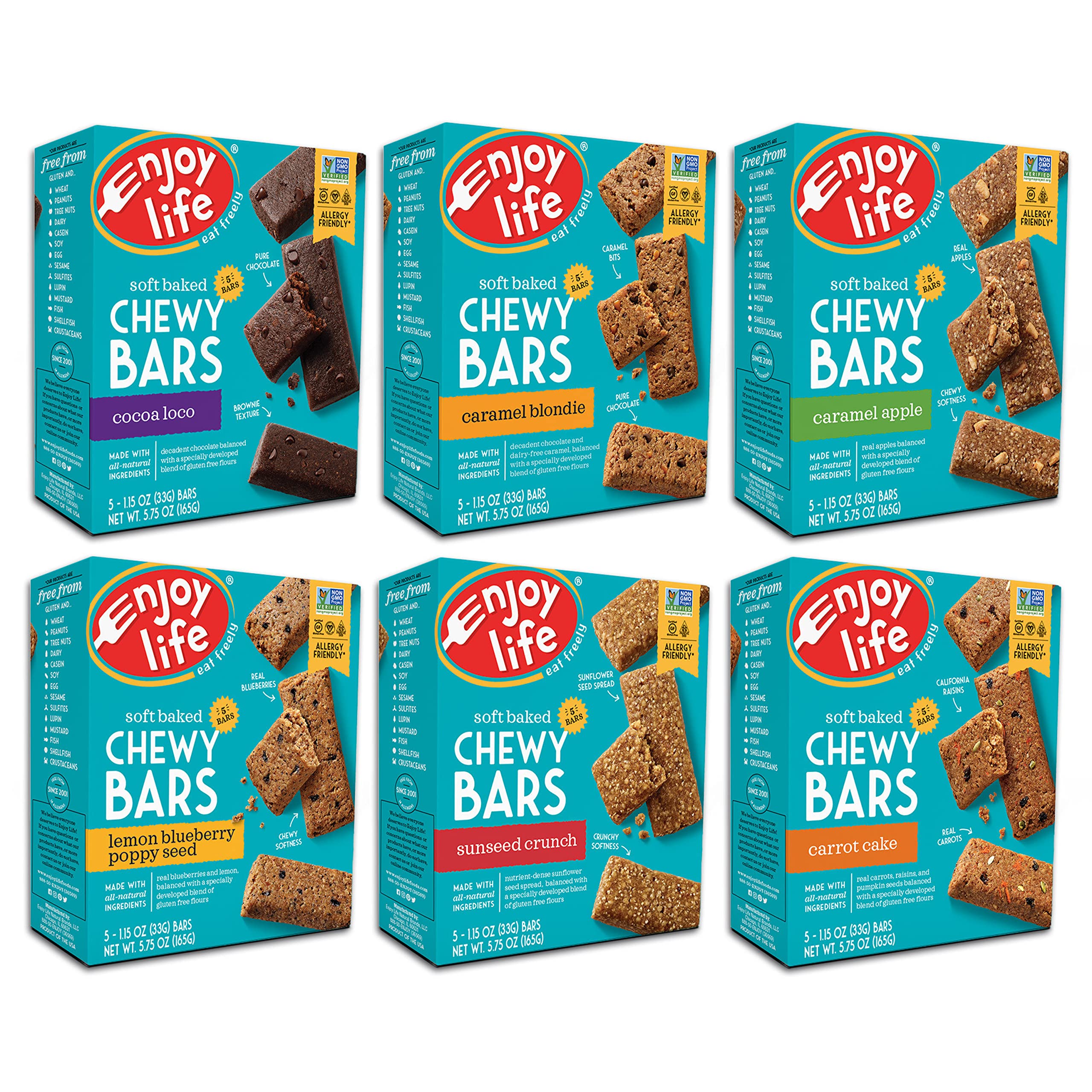 Buy Enjoy Life Foods Soft Baked Chewy Bars, Variety Pack, Nut Free Bars