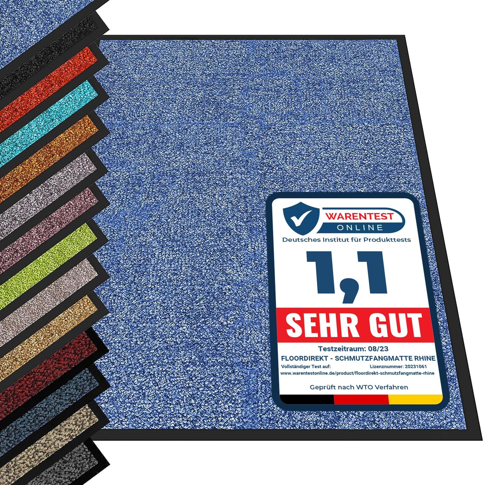 etm Schmutzfangmatte ColorLine | Türmatte in vielen Größen | Fußmatte für Innenbereich | Rutschfester Teppich für Flur, Haustür, Eingang, Eingangsbereich, Vorzimmer
