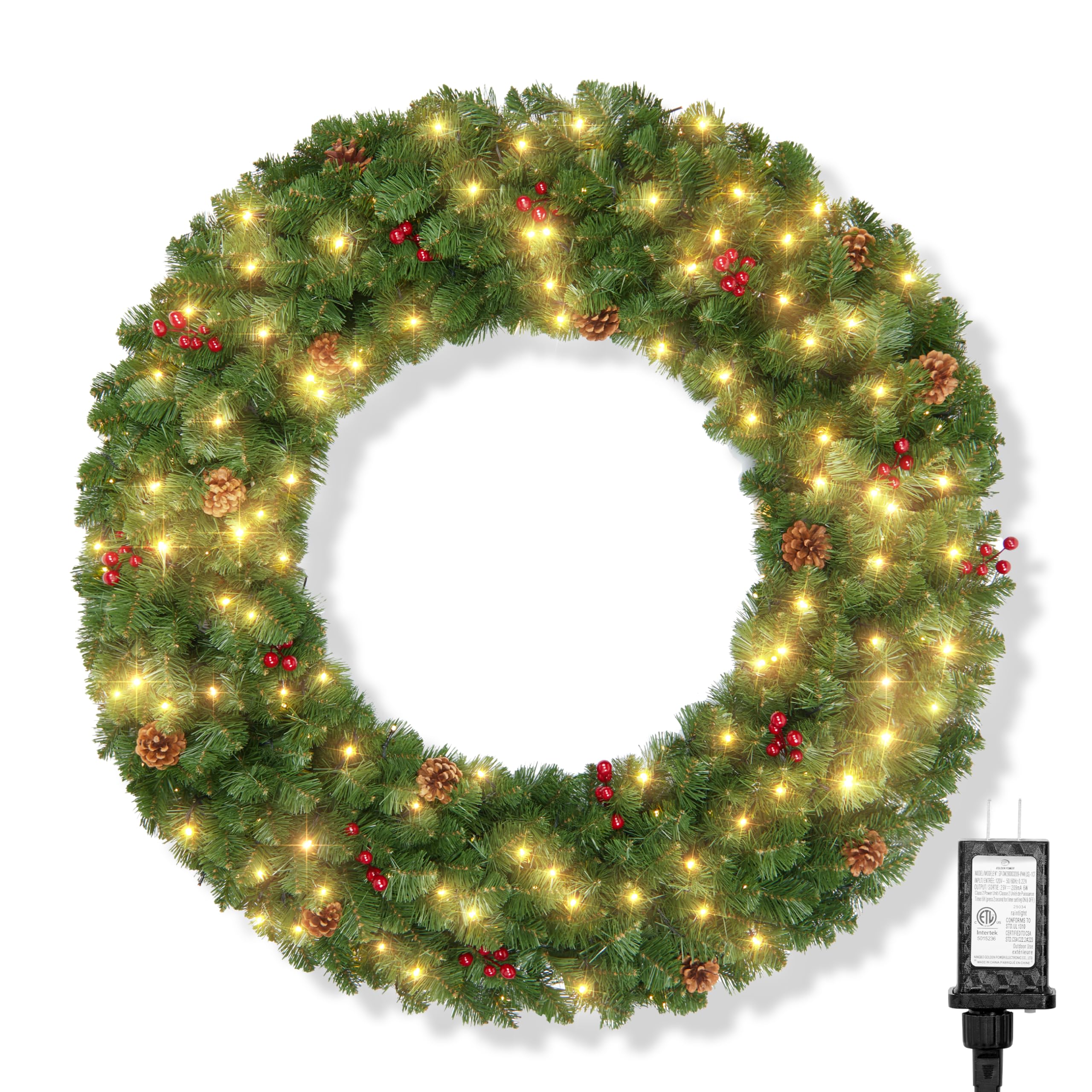 Amazon.com: Brightown 48 inch Christmas Wreath Outdoor Decoration