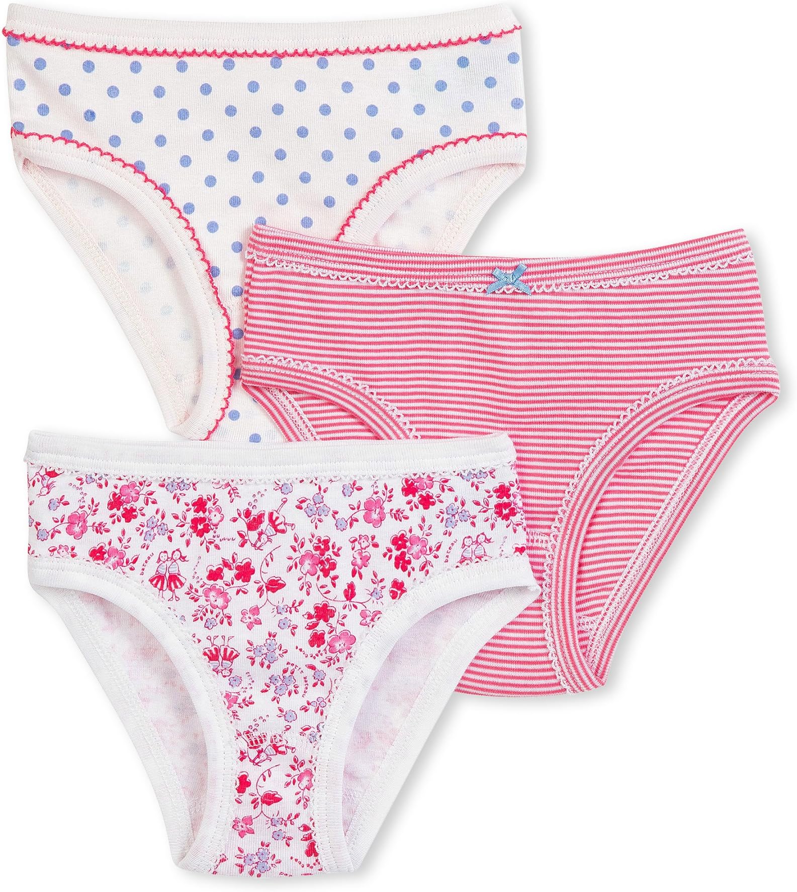 Petit Bateau Girls 3 Pack Printed Underwear