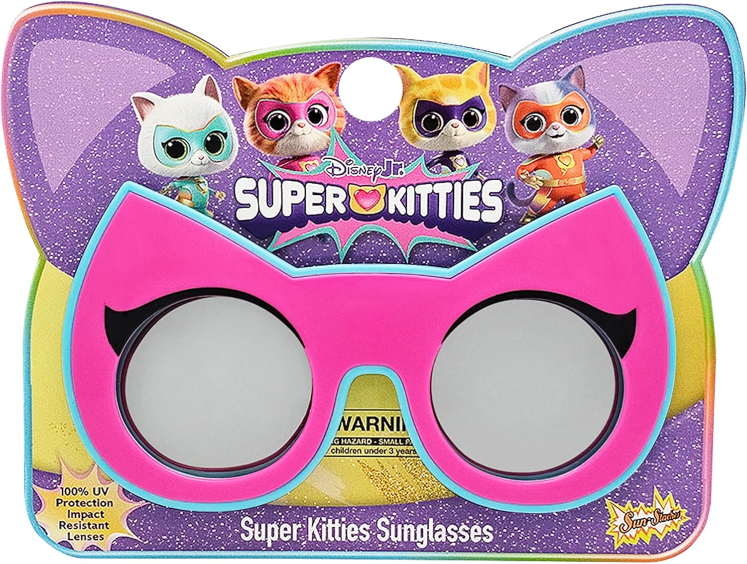 Product image of Sun-Staches Official SuperKitties Sunglasses | Sparks, Bitsy, Buddy, Ginny Costume Accessory Mask | Kids