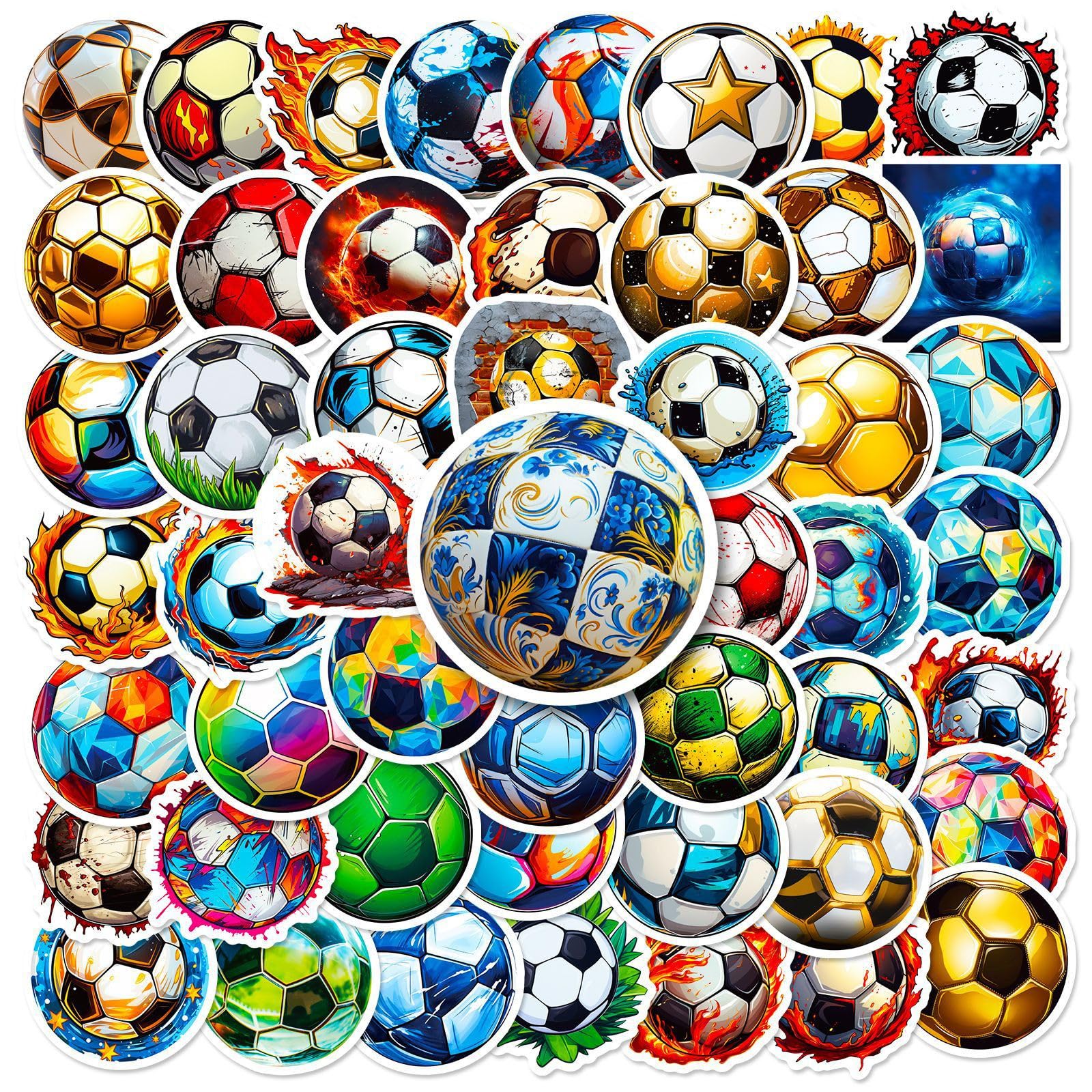 200Pcs Football Stickers for Scrapbooking Laptop Water Bottle Luggage, Sports Football Stickers for Gift Bag Fillers Outdoor