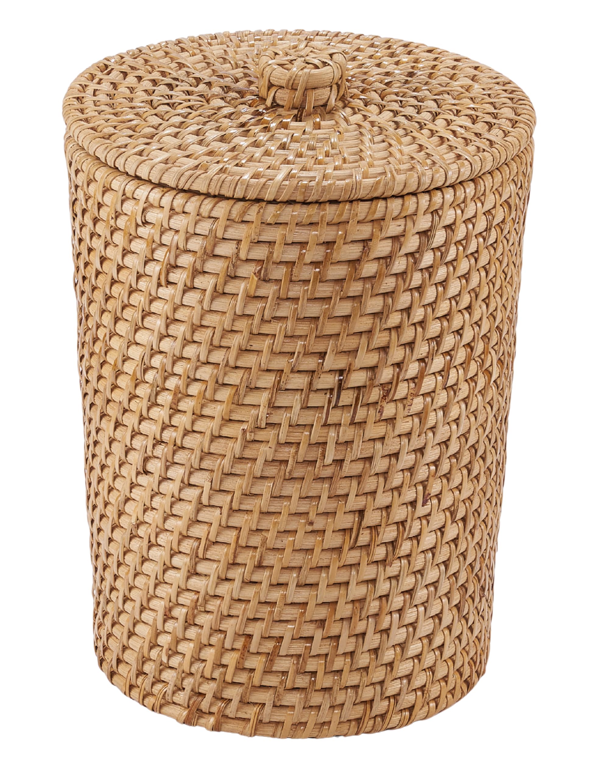 84ECO Natürlicher Rattan-Mülleimer mit Deckel und Einsatz