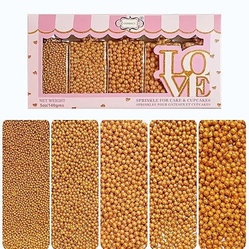 Confect Gránulos de perlas Gránulos de celebración Gránulos para decoración de pasteles y cupcakes Paquete surtido de 5 All That Glitters Mezcla