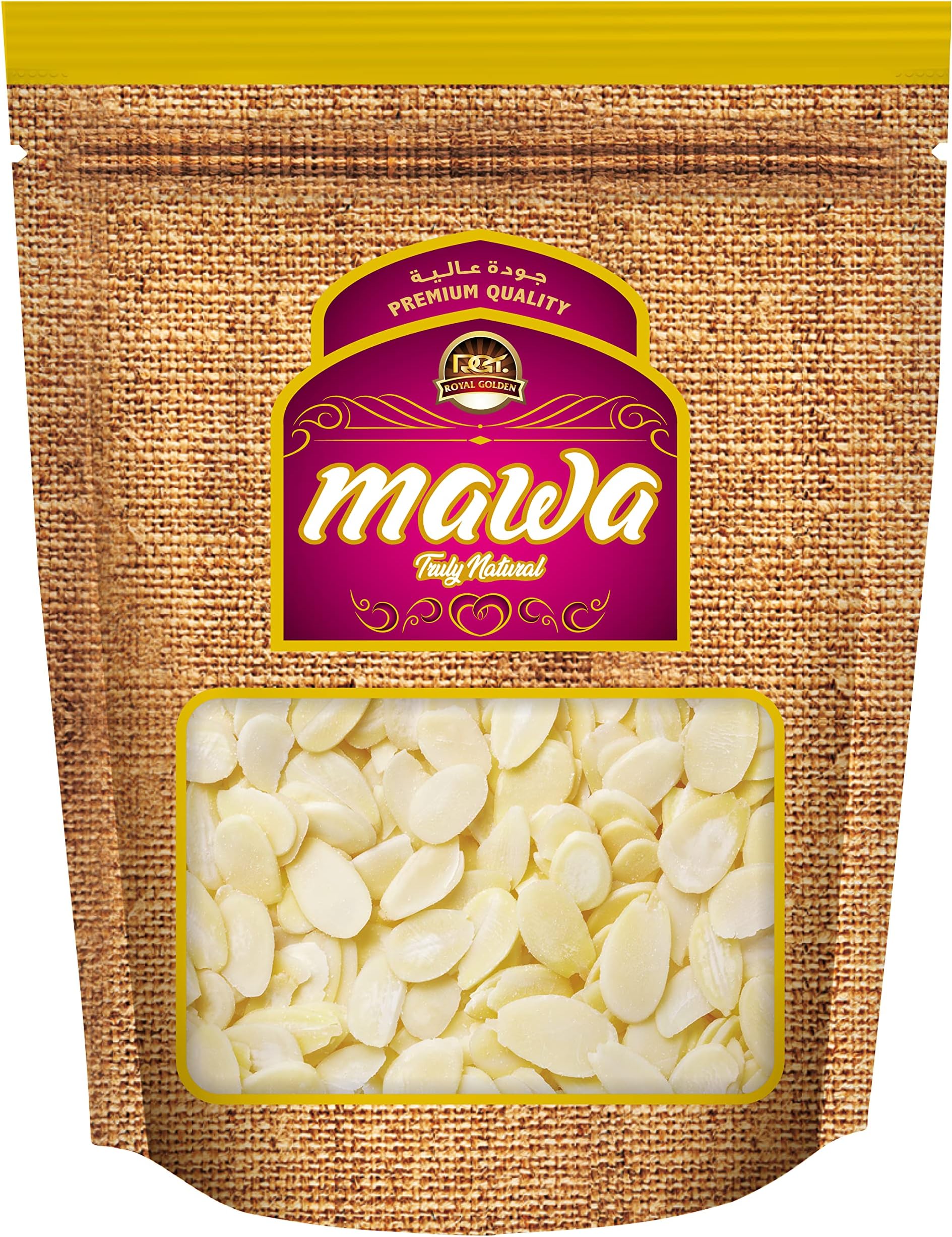 Sliced Raw Almonds/Badam 500g | All Natural | Use as topping for foods | salads, desserts oatmeal or yogurt, or sprinkle them into grain dishes | Re sealable Zipper Pouch 500g