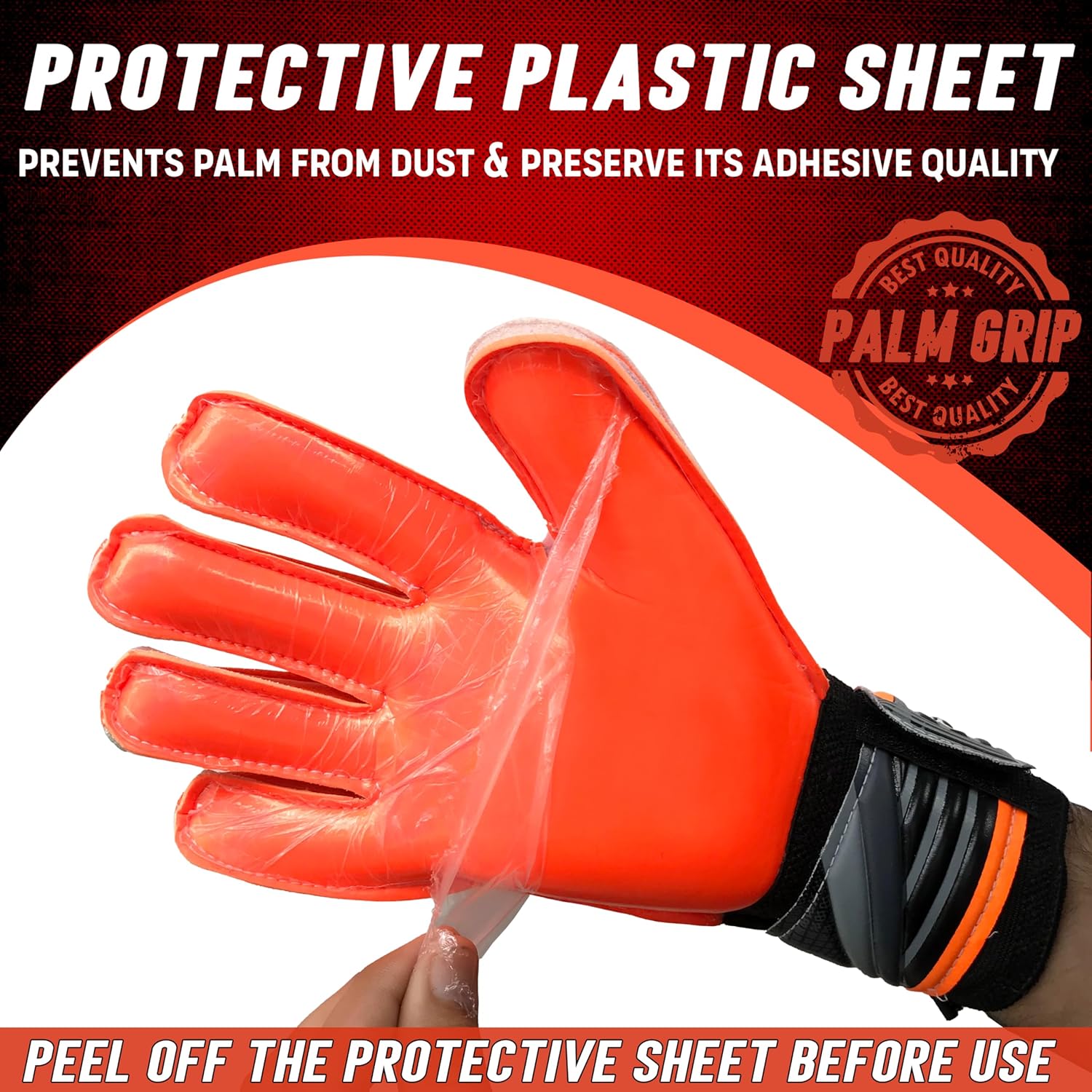 Adhawk Goalkeeper Gloves - Premium Quality Latex Palm with Finger Spine Protection & Double Layer Wristband - Premium Designed Goalie Gloves for Kids, Youth and Adult - Image 5