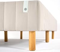 Zinus Justina 16 Inch Metal Platform Bed Foundation Queen - No Box Spring Needed, Good Design Award Winner, Beige