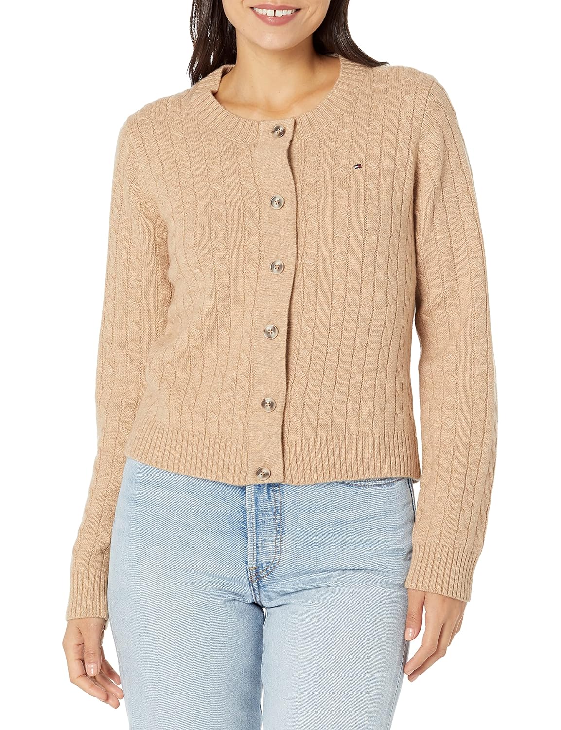 Tommy Hilfiger Adaptive Sandra Rib Color-Block Cardigan