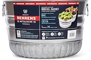 Behrens 32-Quart (1-Bushel) Round Galvanized Steel Tub